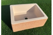 Lavabo Rosso Granigliato cm. 51x40x20 h. con Piletta 249,00€